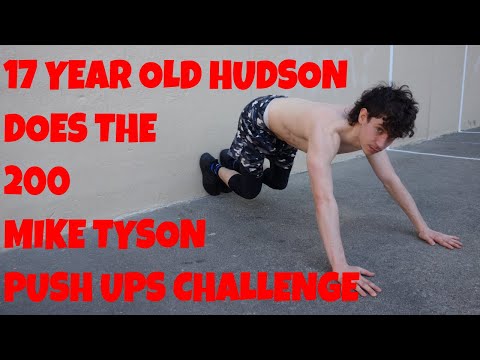 17 Year Old Hudson does the 200 Mike Tyson Push Ups in 10 Minutes Challenge | That's Good Money