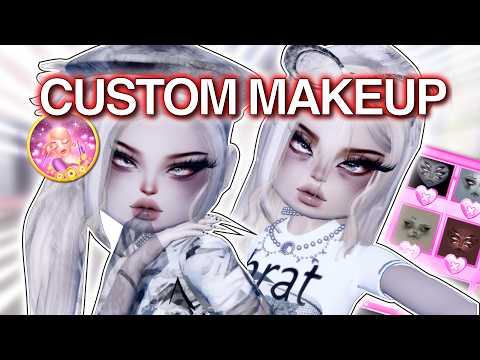 I’m Revealing My Custom Makeup Secrets… Blue Custom Makeup Tutorial Guide (Dress To Impress Roblox)