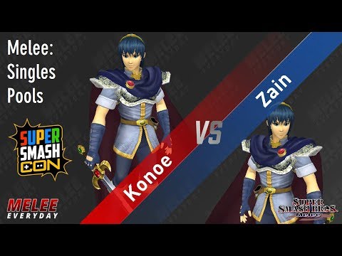 Super Smash Con 2017 - Konoe (Marth) vs. Zain (Marth) - SSBM - Singles, Pools