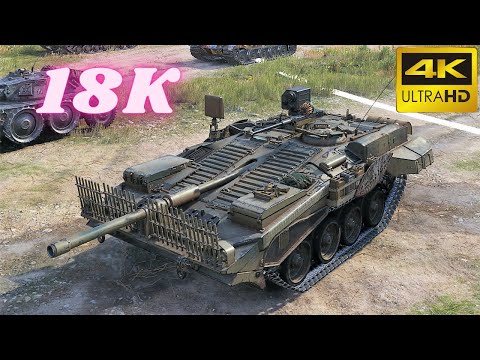 Strv 103B & Strv 103B 18K Damage World of Tanks Replays 4K The best tank game