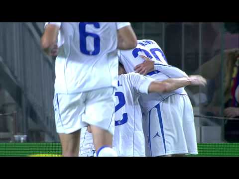 La Liga | Gol de Montañés (1-1) en el FC Barcelona - Real Zaragoza | 17-11-2012 | J12