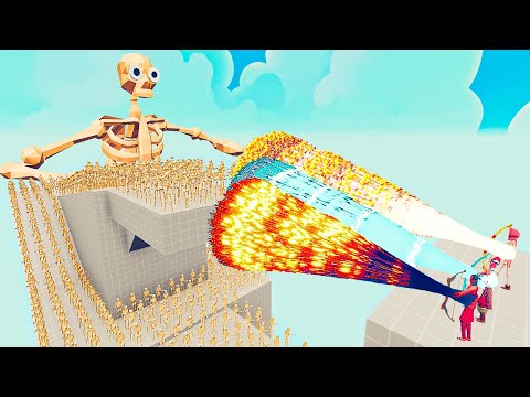 100x SKELETON + 2x GIANT vs 3x EVERY GOD - Totally Accurate Battle Simulator TABS