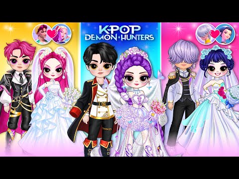 K-Pop Demon Hunters: Rumi and Jinu get MARRIED - Wedding Dress Fashion | DIY Fashion Paper Dolls