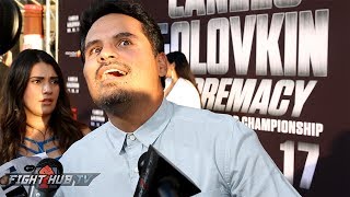 Michael Pena does hilarious impression of Robert Garcia! Hyped for Broner vs. Garcia! video