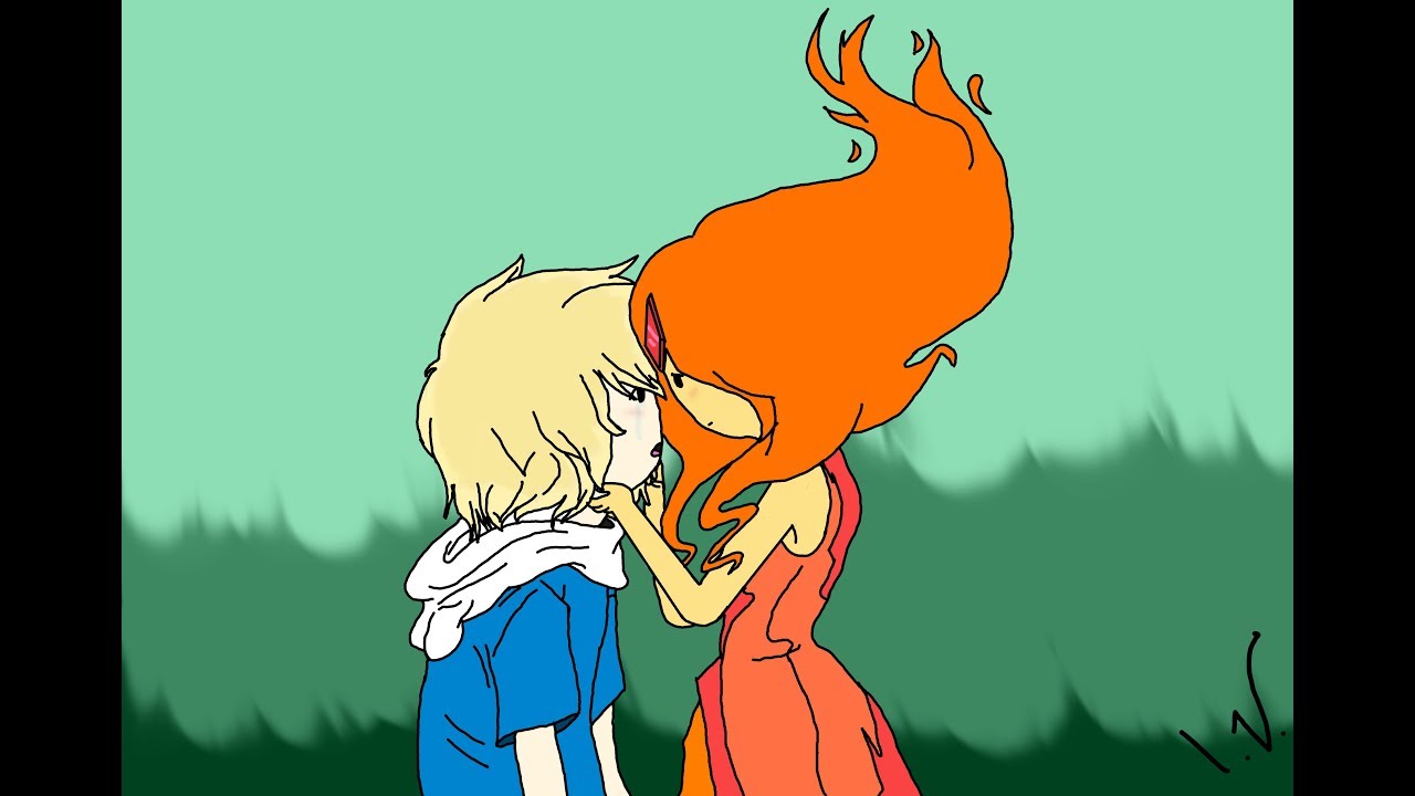 Drawing Flame Princess and Finn The Human