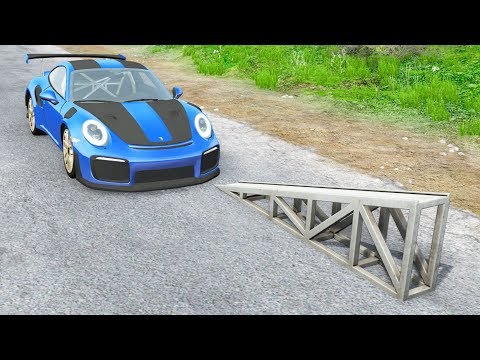 High Speed Flip Ramp Crashes #4 - BeamNG drive