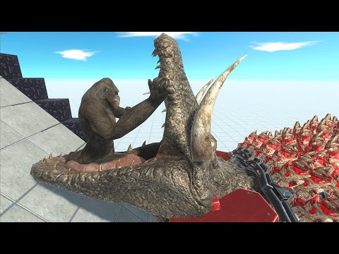 LIZZIE Eats Feeds Slow Motion - Animal Revolt Battle Simulator #49