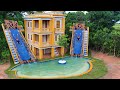 Full Video Build Creative Modern Water Slide Park To Swimming Pool Wonderful Villa House