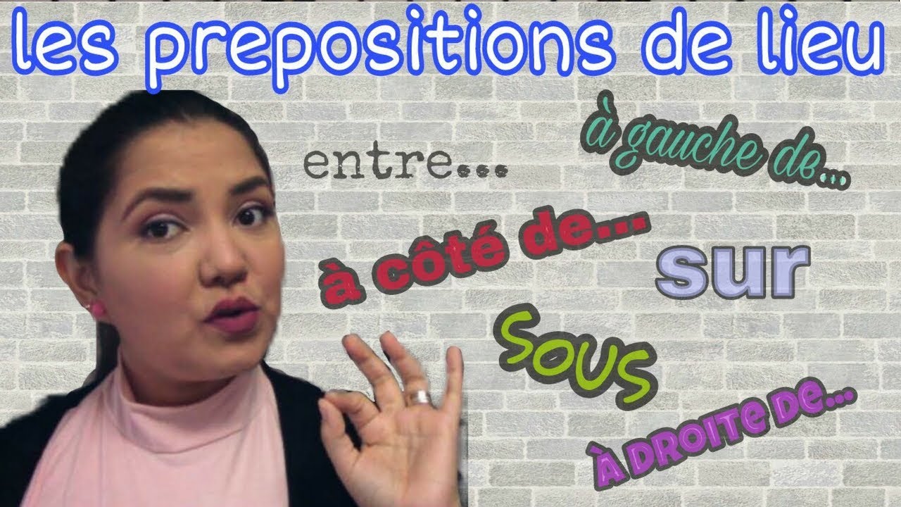 describe utilizando las preposiciones de lugar en francés