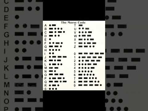 Vídeo: Código Morse Alfabeto: perguntas e respostas e tabela