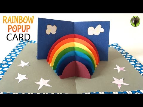 RAINBOW Stand Up POPUP Card - DIY Tutorial by Paper Folds ❤️