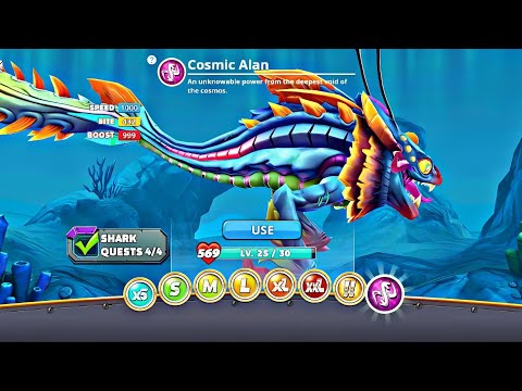 Hungry Shark World - Cosmic Alan Shark Unlocked - Cosmic Alan Shark Gameplay - EMPIRE Gaming