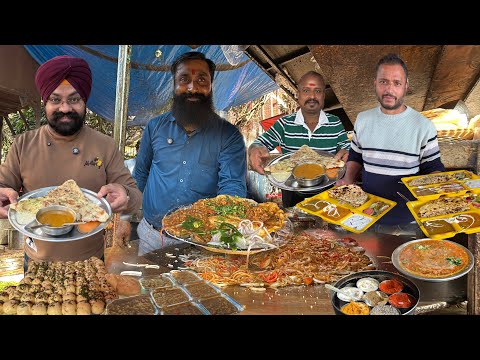 Best Delhi Street Food Tour | Indian Street Food | Chole Kulche , Chur Chur Naan , South Indian Food