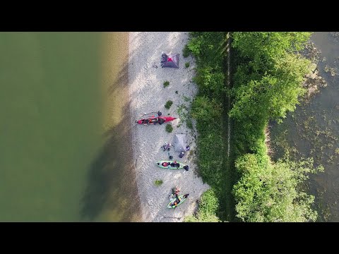 Donau Kajak mit Kiesbank Camp - Vohburg bis Regensburg