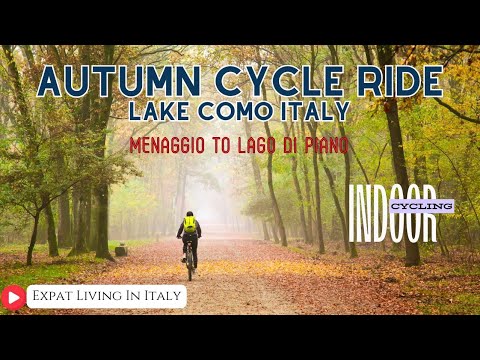 Indoor Cycling Lake Como Italy | Menaggio | Lago di Piano | Virtual Cycling | 4kHD