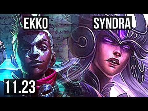EKKO vs SYNDRA (MID) | 700+ games, 1.2M mastery, 7/2/6 | NA Diamond | 11.23