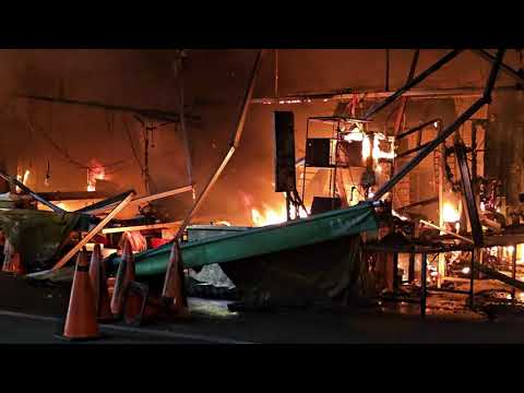 快訊/桃園南門市場大火