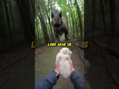 0.01% dog rescue from dinosaur🦖 #animalrescue #humanity #wildliferescue