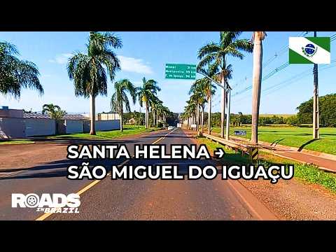 Santa Helena – São Miguel do Iguaçu, PR | POV Dashcam Drive pela PR-495 e PR-497