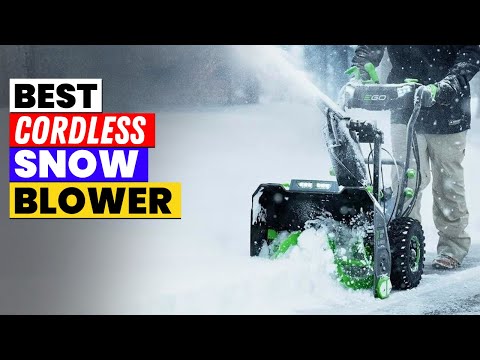 2-Battery Cordless Snow Blower, Electric Snow Shovel Clearing Path, Adjustable Handle for Easy Storage, Ideal for Driveway, Deck, Patio, Farm video review thumbnail