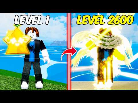Blox Fruits Noob to Pro With only Light Fruit to obtained Fully Angel v4 and Level 2600