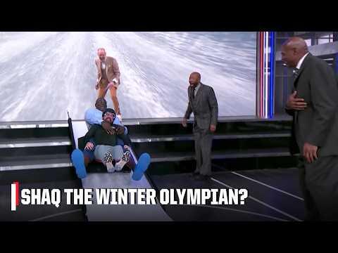 Shaquille O’Neal does the studio luge 😭 | Inside The NBA