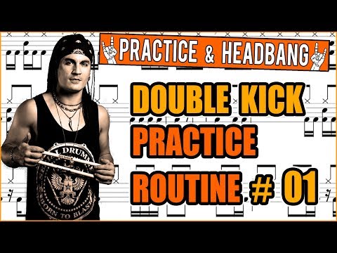 DOUBLE KICK EXERCISE - PRACTICE ROUTINE #01 by FRANKY COSTANZA