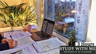 Download lagu 3 HOUR STUDY WITH ME | Background noise, Rain Sounds, 10-min break, No Music mp3