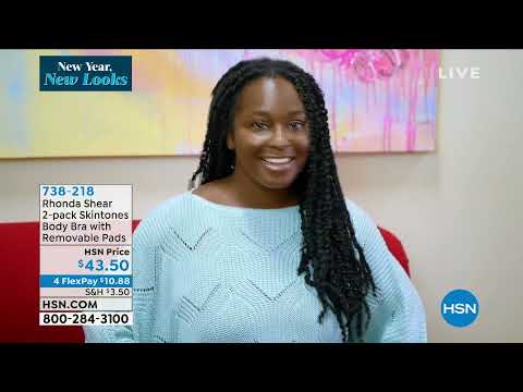 Rhonda Shear 2pack Skintones Body Bra with Removable Pads