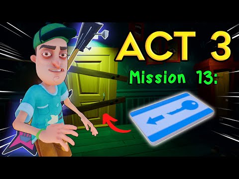 How to get KeyCard in Hello Neighbor Act 3 | Mission 13 (Generator off, Guitar On)