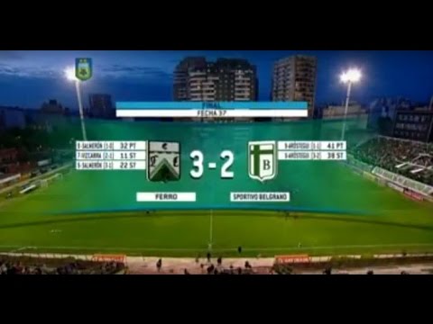 Fútbol en vivo. Ferro - Sportivo Belgrano. Torneo de Primera B Nacional. Fecha 37. FPT.