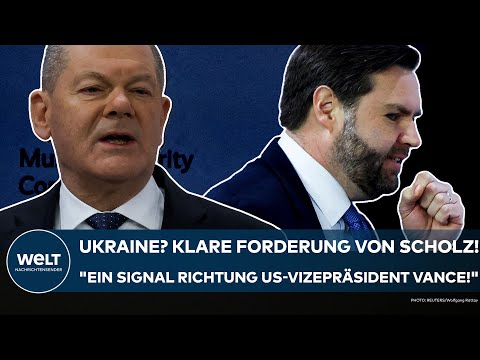 MÜNCHEN: Ukraine? Klare Forderung von Kanzler Scholz! "Ein Signal Richtung US-Vizepräsident Vance!"