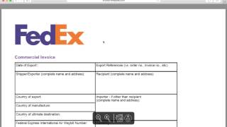 Fill-in FedEx Commercial Invoice Template | PDF