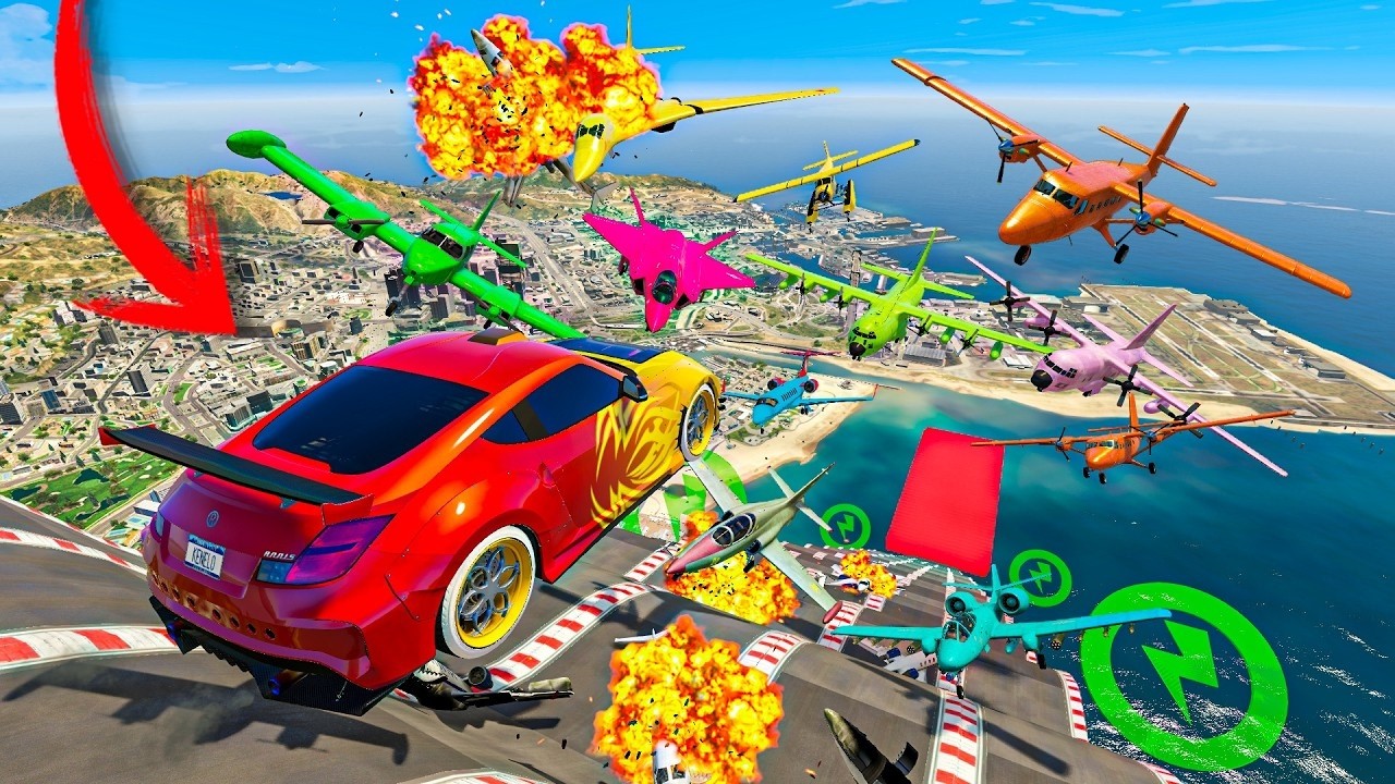 MEGA RAMPA TODOS CONTRA MI! AGOBIO MÁXIMO!! - GTA 5 ONLINE