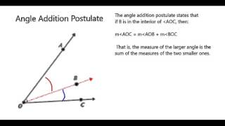 Angle Addition Postulate