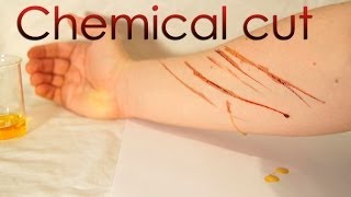 Chemical cut experiment - making an artificial blood!