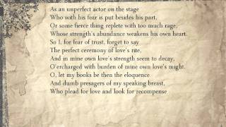 Sonnet 23: As an unperfect actor on the stage