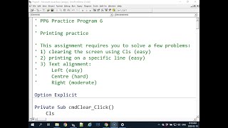 Print in VB6 PP6 Practice Program 6
