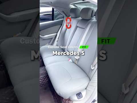EKR Custom Grey Rear Seat Cover for Mercedes S installation