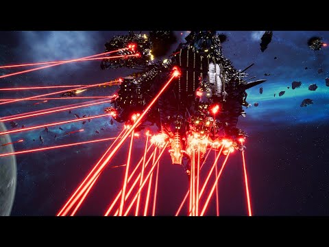 World Eaters vs Orks - Skalgrim Mod - Massive Battle - Battlefleet Gothic Armada 2