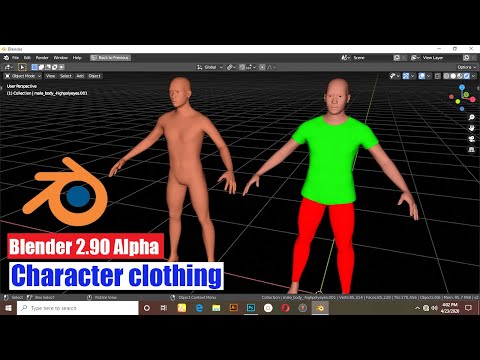 Blender 2.90 alpha - how to make cloth for character in Blender || very basic tutorial ||