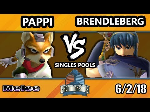 DHATX18 SSBM - Pappi (Fox) Vs. Brendleberg (Marth) - Smash Melee Winners R2
