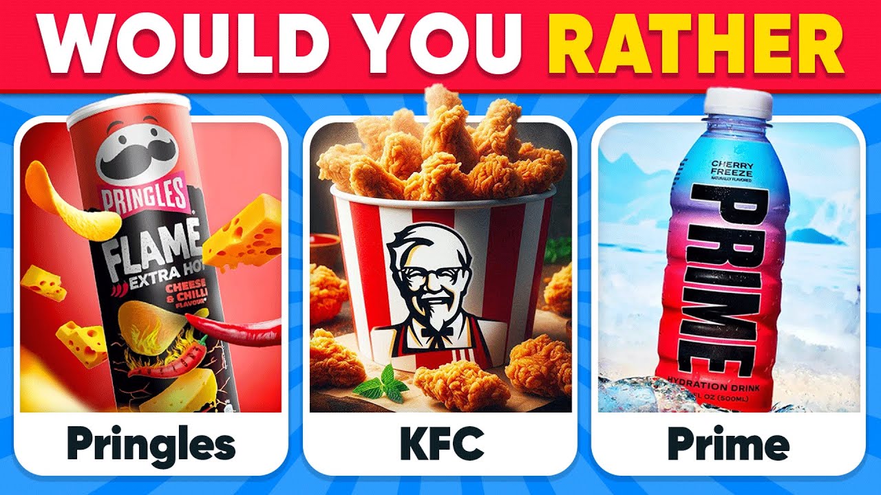 Would You Rather...? Popular Food Edition 🍔🍕🍰 Quiz Kingdom