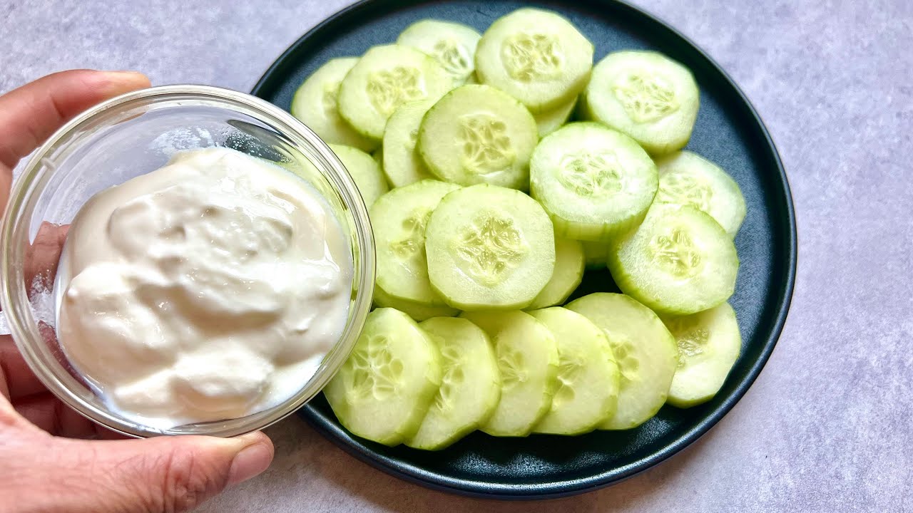 Just add yogurt to cucumber｜I lost 5 pounds in a week by eating this way 🔥