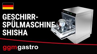 Lave-Vaisselle SHISHA à Double Paroi - Numérique - 4,9 kW - incl. Détartrant - avec Pompe de Détergent, de Rinçage & de Vidange