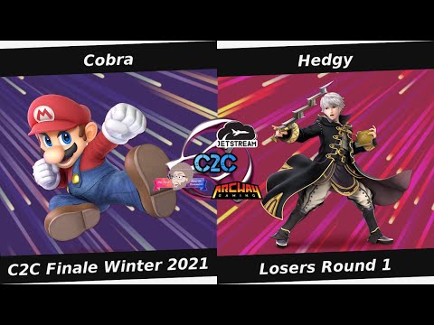 C2C Finale Winter 2021 Losers Round 1 - Cobra (Mario) Vs. Hedgy (Robin) Smash Ultimate - SSBU
