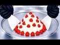 Strawberries Cream Ice Cream Rolls ASMR
