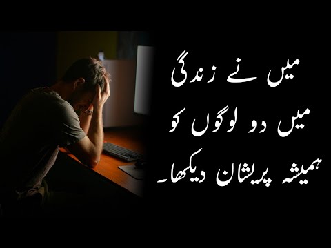 Main Ne Zindagi Mai Do Logo Ko Hemesha Pareshan Dekha Quotes in Urdu|Suchi Batain|Aqwal e Zareen