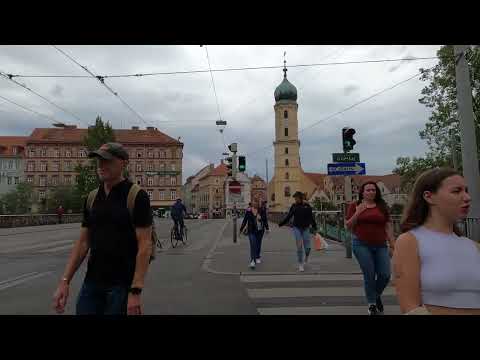 This is Graz | Graz Walking Tour in August 2022, Austria | 4K | ASMR | City Ambience