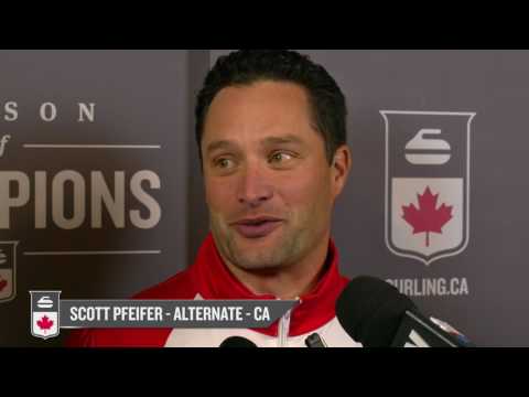2017 Tim Hortons Brier - Media Scrum - Page Playoff 3-4